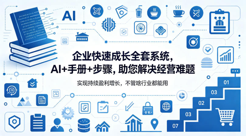 企业快速成长全套系统，AI+手册+步骤，助您解决经营难题，实现持续盈利增长，不管啥行业都能用-星鸦资源