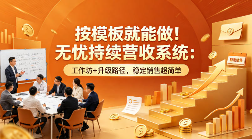 按模板就能做！无忧持续营收系统：工作坊+升级路径，稳定销售超简单【原创双语字幕】-星鸦资源