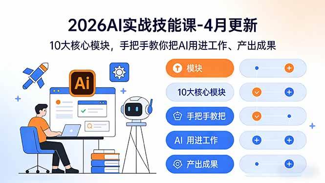 （17941期）2026AI实战技能课-4月更新：10大核心模块，手把手教你把AI用进工作、产出成果-星鸦资源