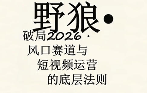 野狼团队·多平台实操运营课，覆盖AI口播、服装、好物、漫剪等热门玩法（更新4月）-星鸦资源