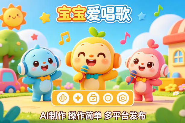 AI制作儿歌动画短视频，可多平台发布，操作简单好上手-星鸦资源