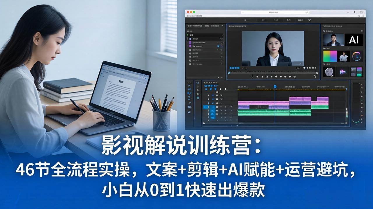 （18053期）影视解说特训营：46节全流程实操，文案+剪辑+AI赋能+运营避坑，小白从0到1快速出爆款-星鸦资源