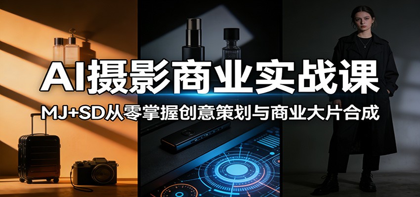 AI摄影商业实战课：MJ+SD从零掌握创意策划与商业大片合成-星鸦资源