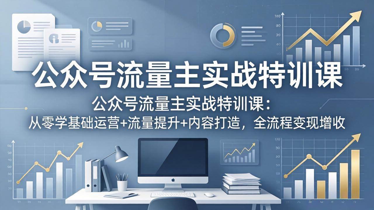 （18072期）公众号流量主实战特训课：从零学基础运营+流量提升+内容打造，全流程变现增收-星鸦资源