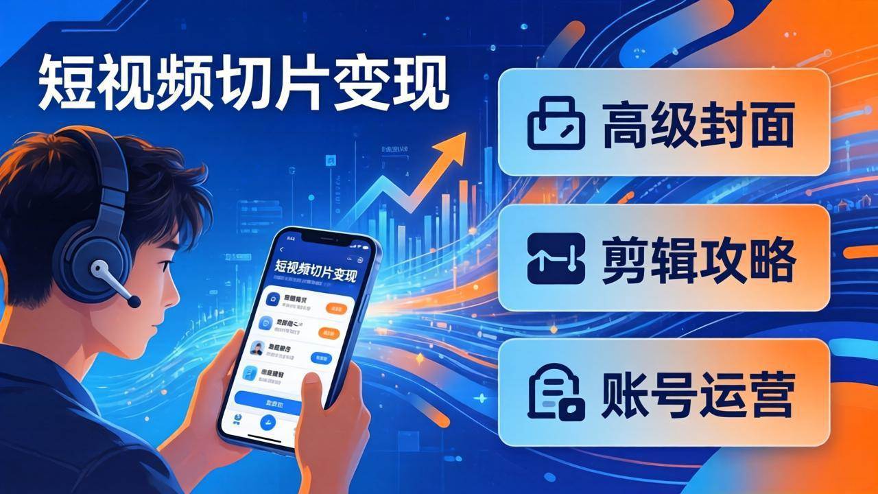 （17758期）短视频切片变现速成班2.0：高级封面+剪辑攻略+账号运营，0基础小白快速入局副业-星鸦资源