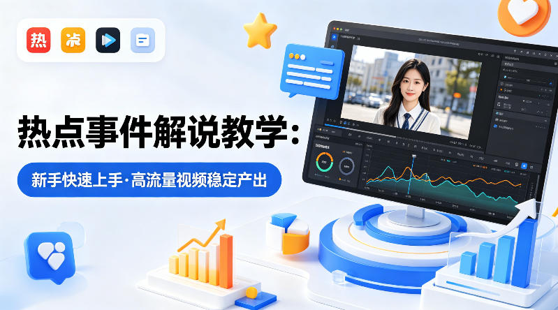 某大V的热点事件解说教学，新手也能快速上手，稳定产出高流量解说视频-星鸦资源