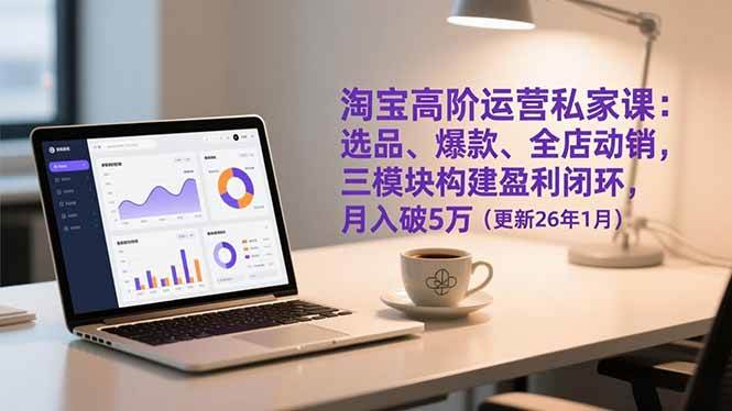 图片[1]-（17080期）淘宝高阶运营私家课：选品、爆款、全店动销，三模块构建盈利闭环，月入破5万（更新26年1月）-星鸦资源