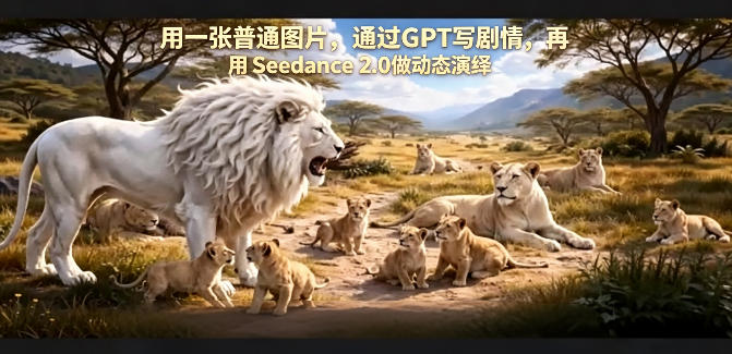 用一张普通图片，通过GPT写剧情，再用Seedance 2.0做动态演绎，居然能生成迪士尼风格搞笑动画-星鸦资源