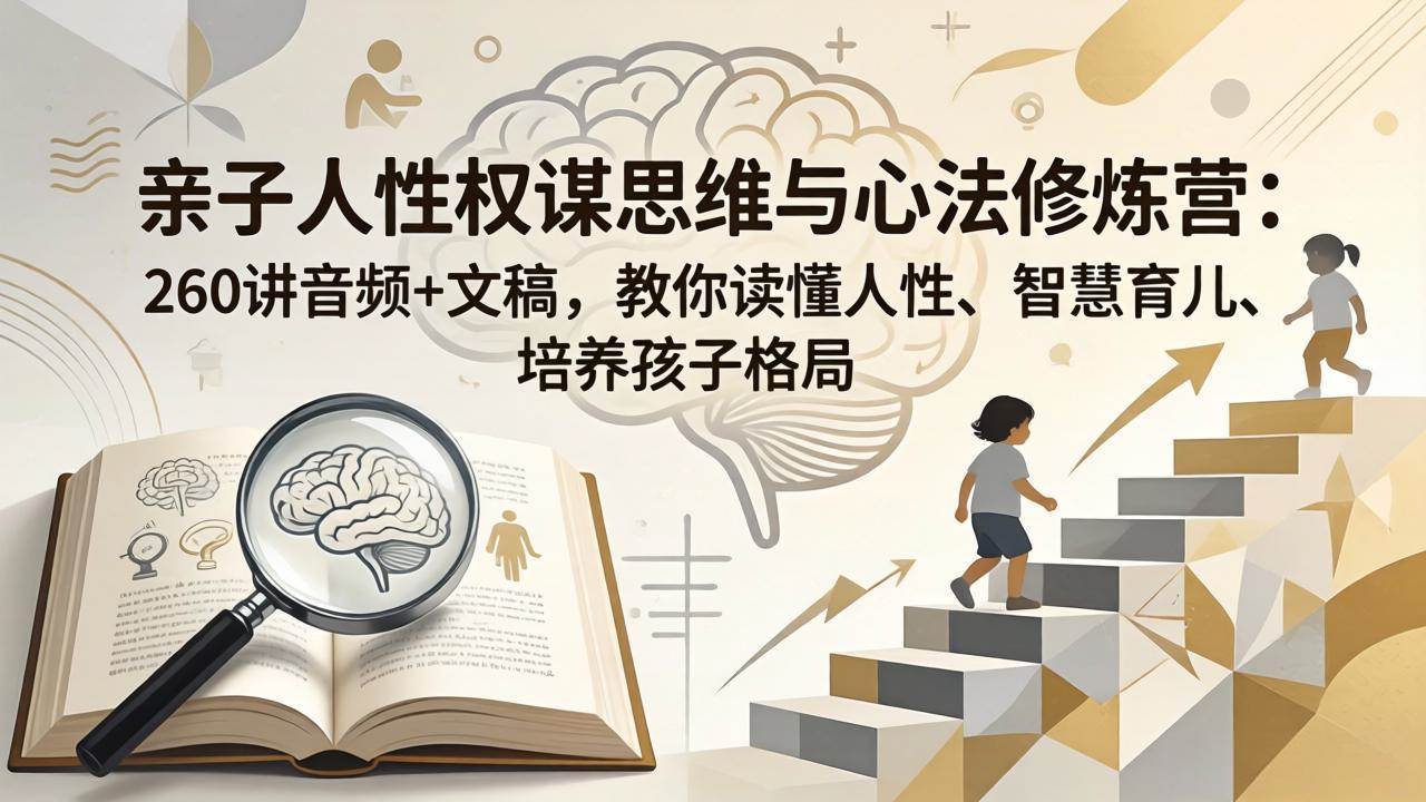 （18076期）亲子人性权谋思维与心法修炼营：260讲音频+文稿，教你读懂人性、智慧育儿、培养孩子格局-星鸦资源