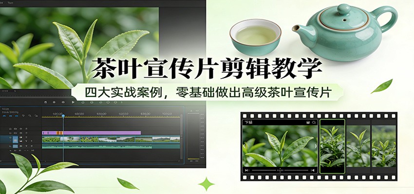 茶叶宣传片剪辑教学：四大实战案例，零基础做出高级茶叶宣传片-星鸦资源