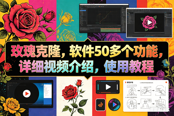 （18093期）玫瑰克隆工具，ai智能体软件，自媒体神器，一键爆款，60多个功能详细教程-星鸦资源