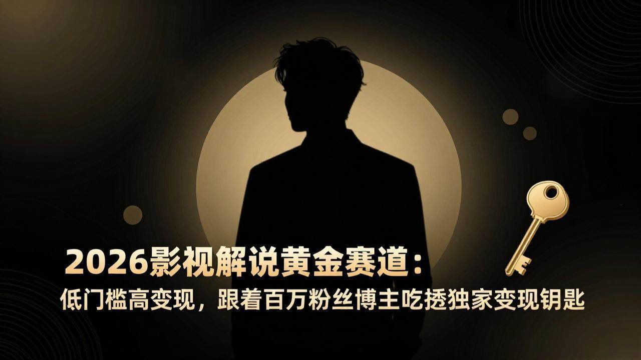 （17721期）2026影视解说黄金赛道：低门槛高变现，跟着百万粉丝博主吃透独家变现钥匙-星鸦资源