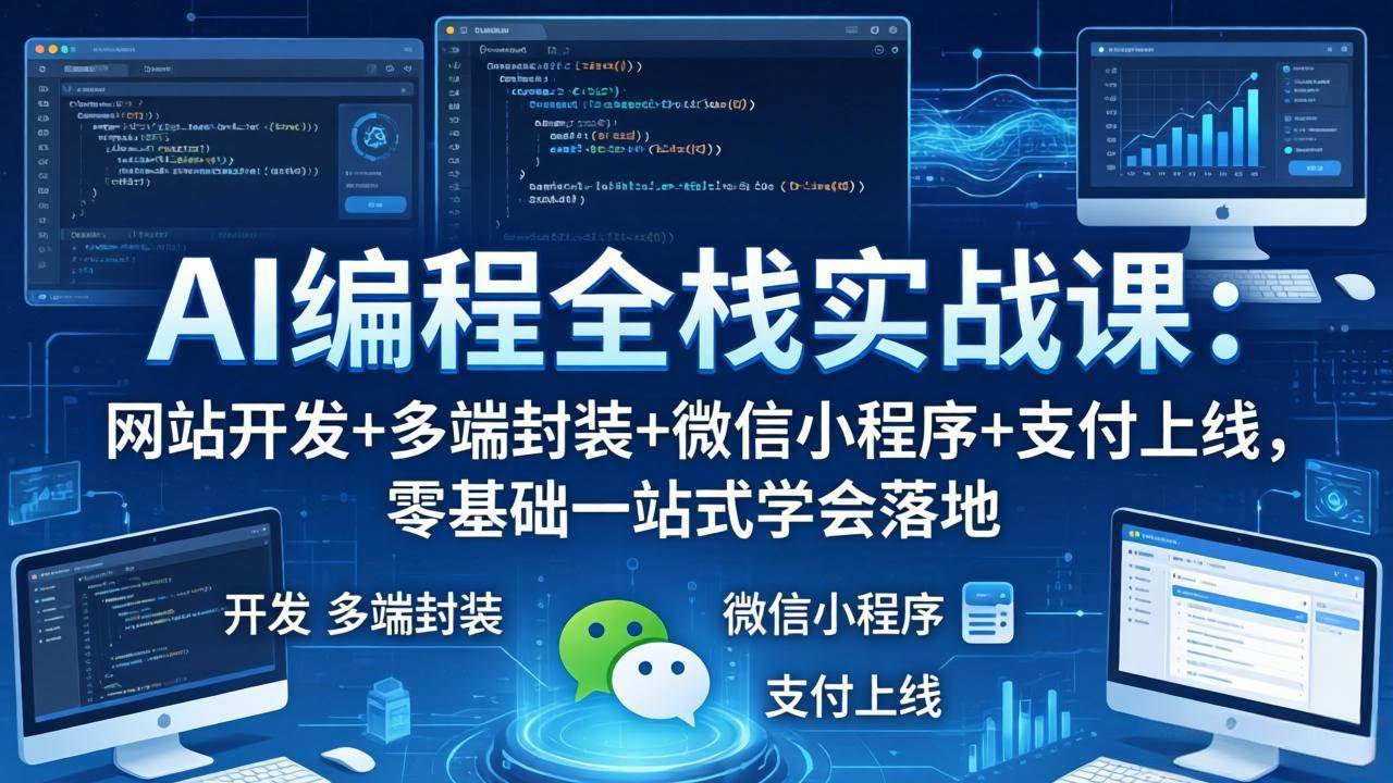 （18049期）AI编程全栈实战课：网站开发+多端封装+微信小程序+支付上线，零基础一站式学会落地-星鸦资源