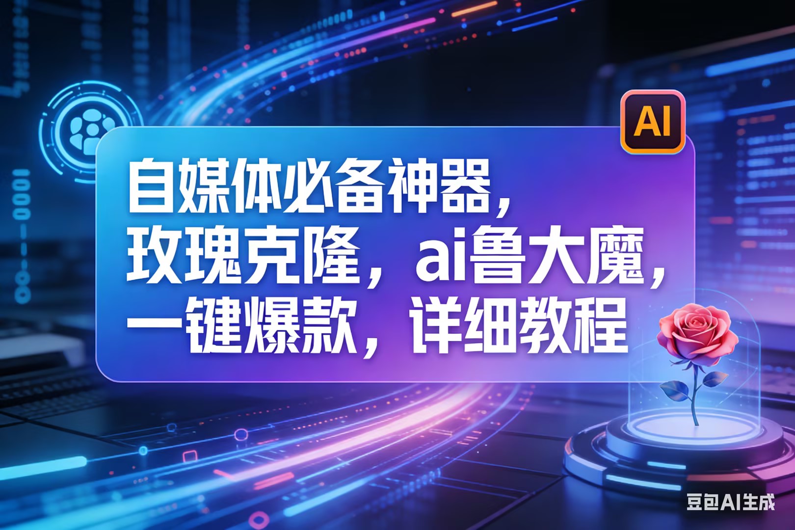 （17721期）玫瑰克隆工具，ai鲁大魔，自媒体必备神器，一键爆款，详细教程。-星鸦资源