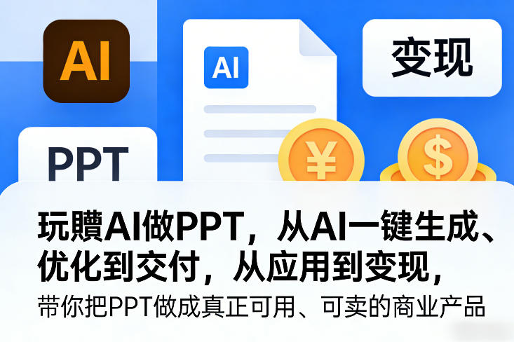 玩賺AI做PPT，从AI一键生成、优化到交付，从应用到变现，带你把PPT做成真正可用、可卖的商业产品（更新0401）-星鸦资源