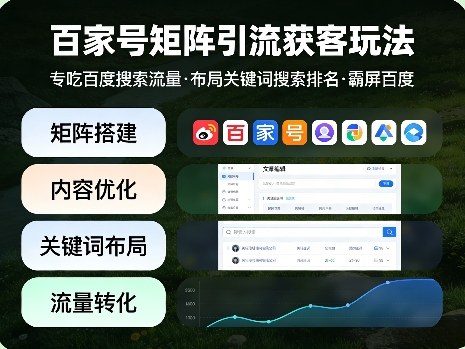 百家号矩阵引流获客玩法，专吃百度搜索流量，布局关键词搜索排名，霸屏百度-星鸦资源