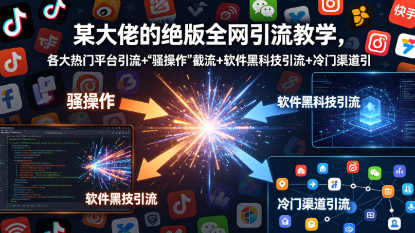 某大佬的绝版全网引流教学，各大热门平台引流+”骚操作”截流+软件黑科技引流+冷门渠道引流等-星鸦资源