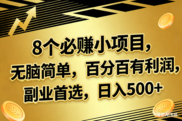 （17793期）10个必赚的小项目，百分百有利润，无脑简单，副业首选，日入300+-星鸦资源