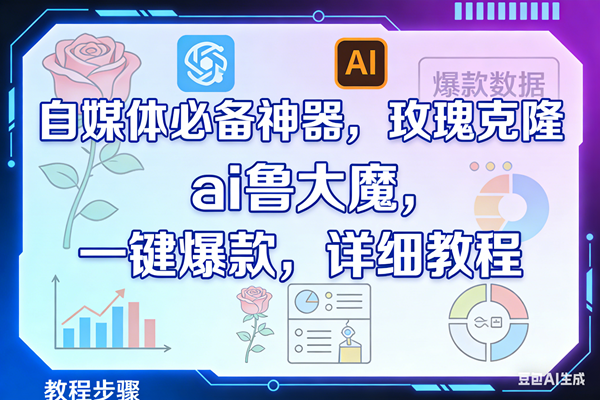 （17861期）玫瑰克隆，ai鲁大魔工具，自媒体必备神器，一键爆款，详细教程。-星鸦资源