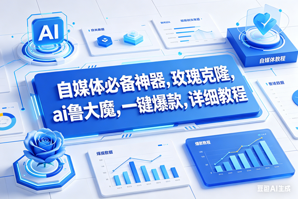 （17964期）玫瑰克隆工具，鲁大魔ai软件，自媒体的神器，一键爆款，50多个功能的详细教程。-星鸦资源