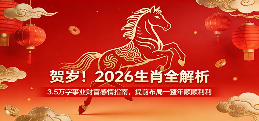 贺岁！2026生肖全解析，3.5万字事业财富感情指南，提前布局一整年顺顺利利-星鸦资源