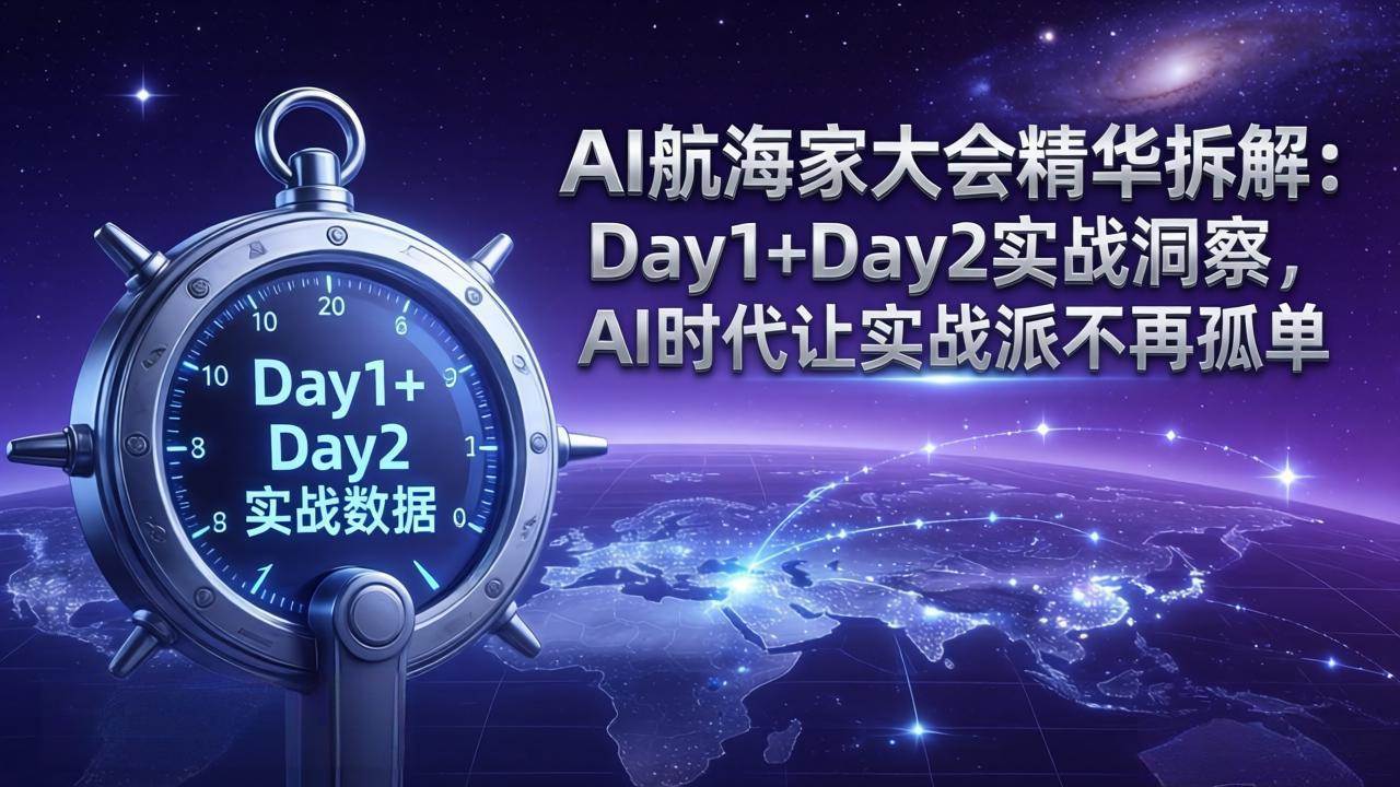 （17867期）AI航海家大会精华拆解：Day1+Day2实战洞察，AI时代让实战派不再孤单-星鸦资源