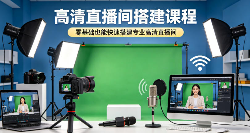 高清直播间搭建课程，零基础也能快速搭建专业高清直播间-星鸦资源
