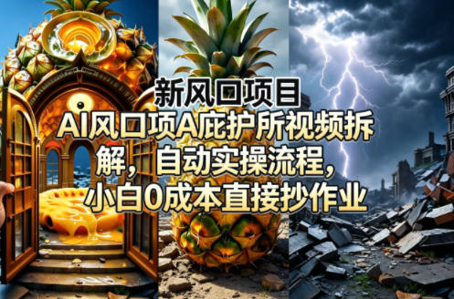 新风口项目AI庇护所视频拆解，自动实操流程，小白0成本直接抄作业-星鸦资源