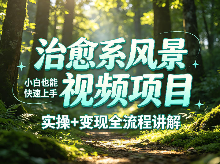治愈系风景视频项目拆解，小白也能快速上手，实操+变现全流程讲解-星鸦资源