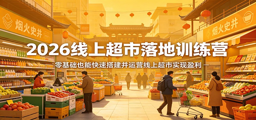 2026线上超市落地训练营，零基础也能快速搭建并运营线上超市实现盈利-星鸦资源