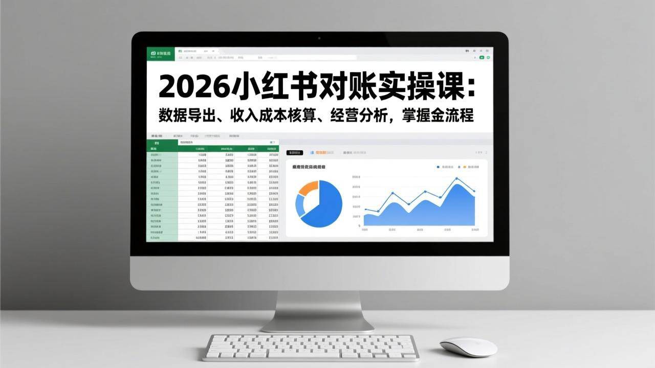 图片[1]-（17071期）2026小红书对账实操课：数据导出、收入成本核算、经营分析，掌握全流程-星鸦资源