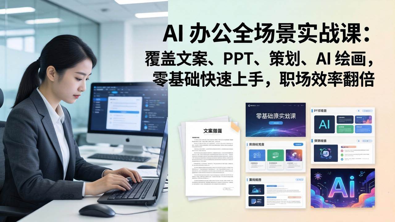 （17732期） AI 办公全场景实战课：覆盖文案、PPT、策划、AI 绘画，零基础快速上手，职场效率翻倍-星鸦资源