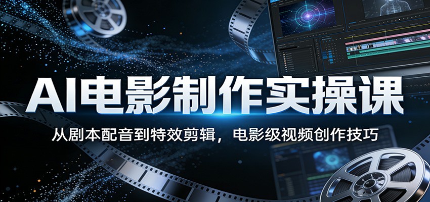 AI电影制作实操课：从剧本配音到特效剪辑，电影级视频创作技巧-星鸦资源