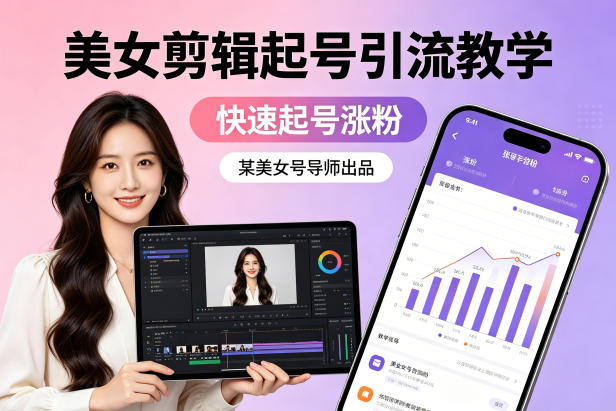 某美女号导师出品：美女剪辑起号引流教学，快速起号涨粉-星鸦资源
