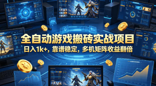 全自动游戏搬砖实战项目，日入1k+，靠谱稳定，多机矩阵收益翻倍【揭秘】-星鸦资源