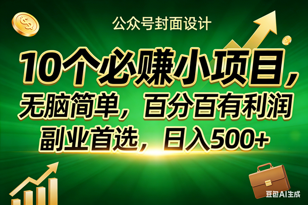 （17694期）10个必赚小项目，无脑简单，百分百有利润，副业首选，日入400+-星鸦资源