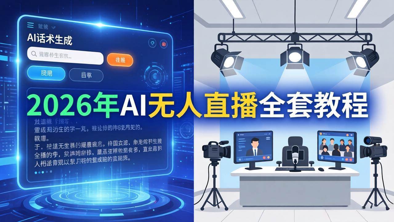 （17953期）2026年AI无人直播全套教程：OBS安装+软件配置+直播间搭建+话术生成+一键开播实操-星鸦资源