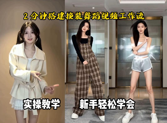 通过Coze工作流，制作《跳舞卡点换装视频》，两分钟制作完成，从0到1演示搭建过程-星鸦资源