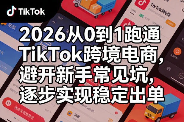 2026从0到1跑通TikTok跨境电商，避开新手常见坑，逐步实现稳定出单-星鸦资源