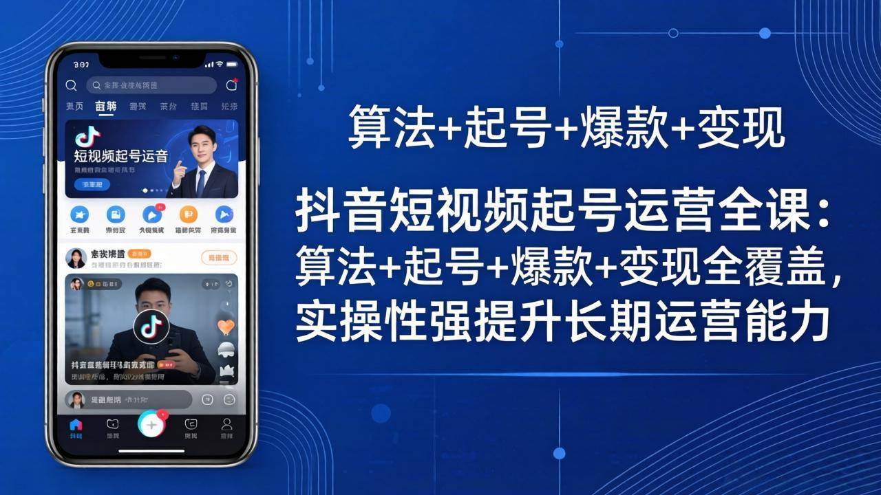 （18071期）抖音短视频起号运营全课：算法+起号+爆款+变现全覆盖，实操性强提升长期运营能力-星鸦资源