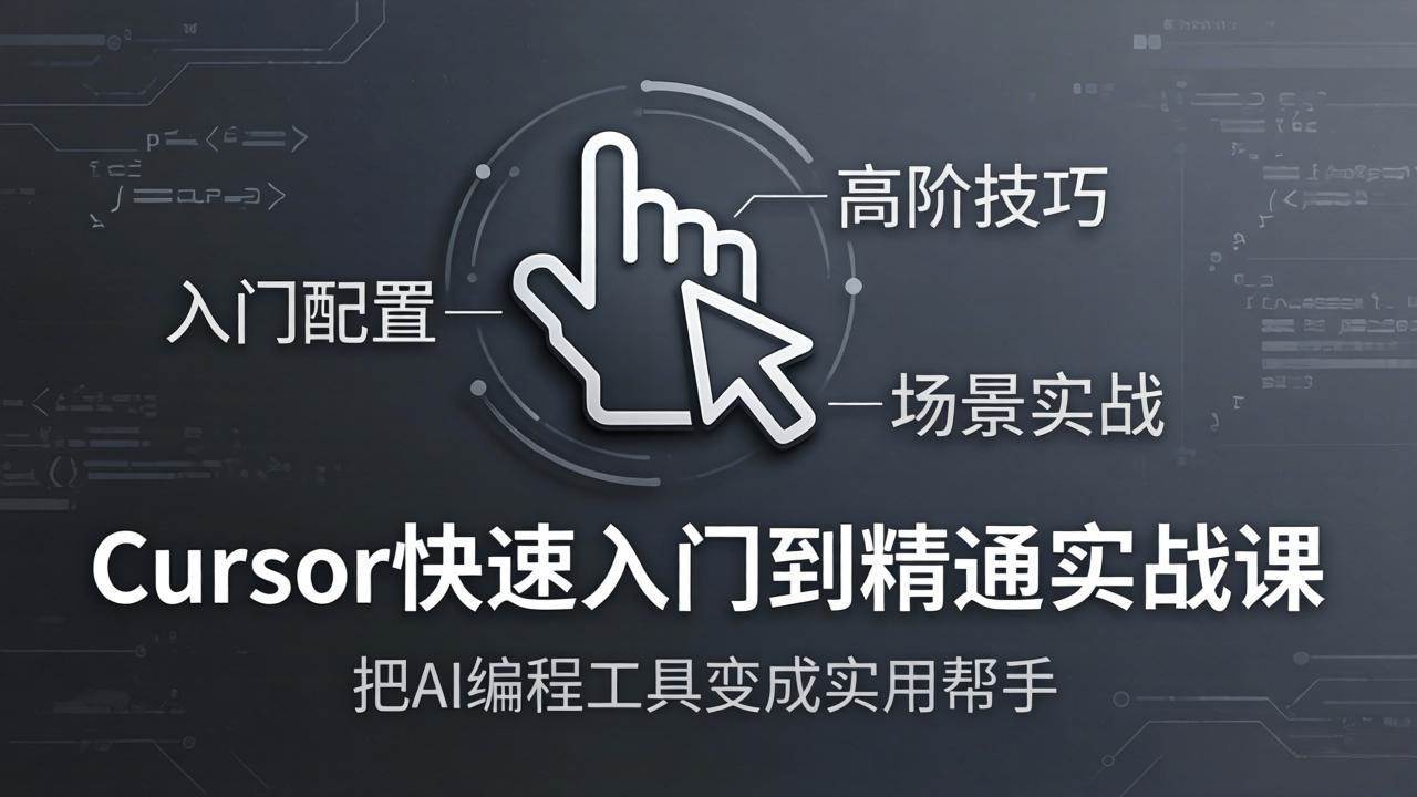 （17794期）Cursor快速入门到精通实战课：入门配置+高阶技巧+场景实战，把AI编程工具变成实用帮手-星鸦资源