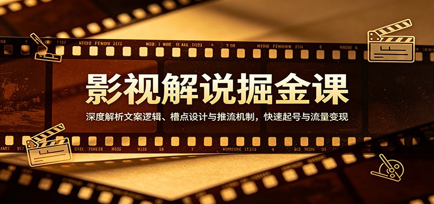影视解说掘金课：深度解析文案逻辑、槽点设计与推流机制，快速起号与流量变现-星鸦资源