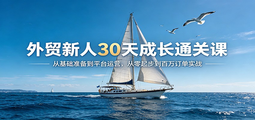 外贸新人30天成长通关课：从基础准备到平台运营，从零起步到百万订单实战-星鸦资源