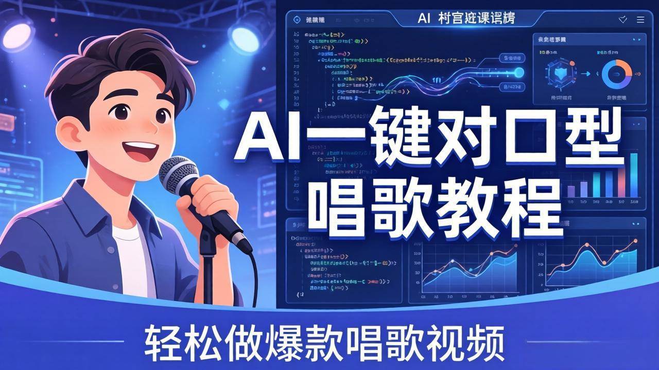 （18118期） AI一键对口型唱歌教程：零基础也能学，素材准备+模型训练+音色转换，轻松做爆款唱歌视频-星鸦资源