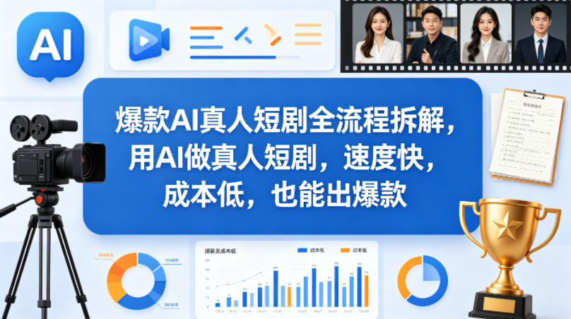 爆款AI真人短剧全流程拆解，用AI做真人短剧，速度快，成本低，也能出爆款-星鸦资源